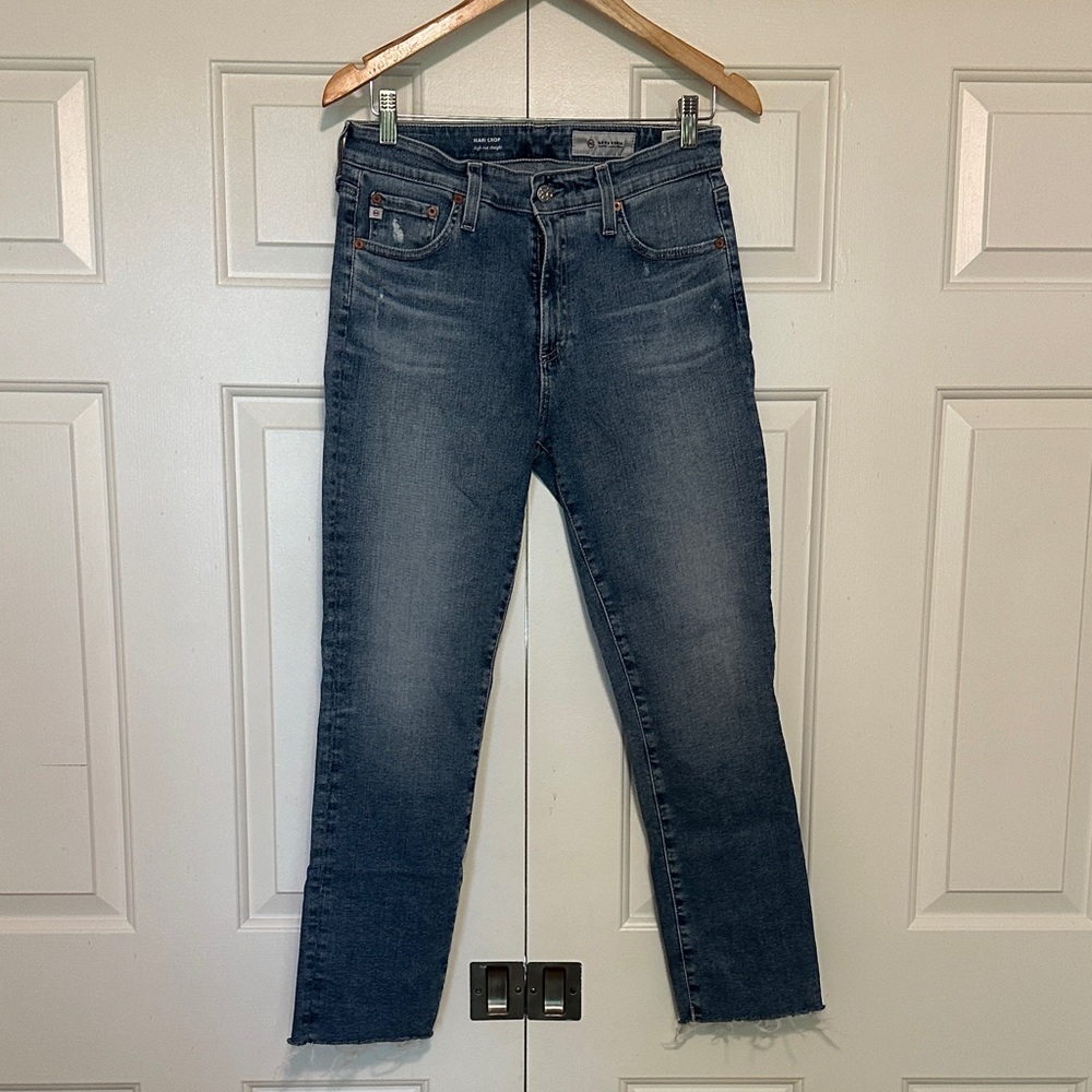 Ag Adriano Goldschmied Faded Blue Denim Jeans